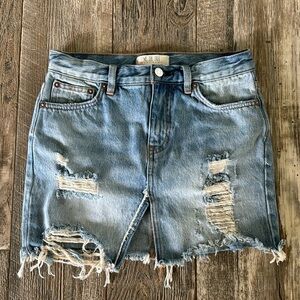 WE THE FREE BEAUTIFUL JEAN SKIRT, SIZE 24